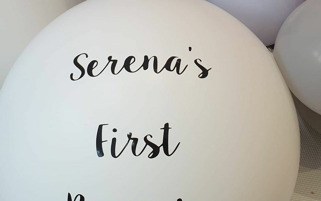 First birthday balloons