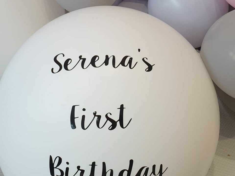 First birthday balloons