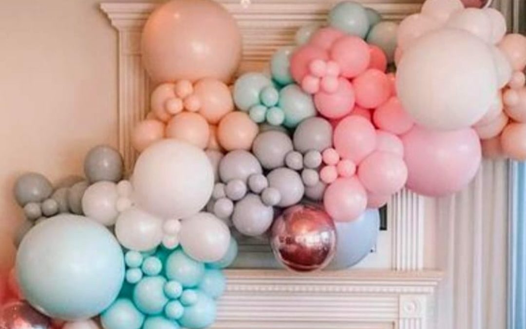 Pastel colour balloons