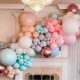 Pastel colour balloons