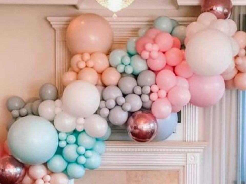 Pastel colour balloons