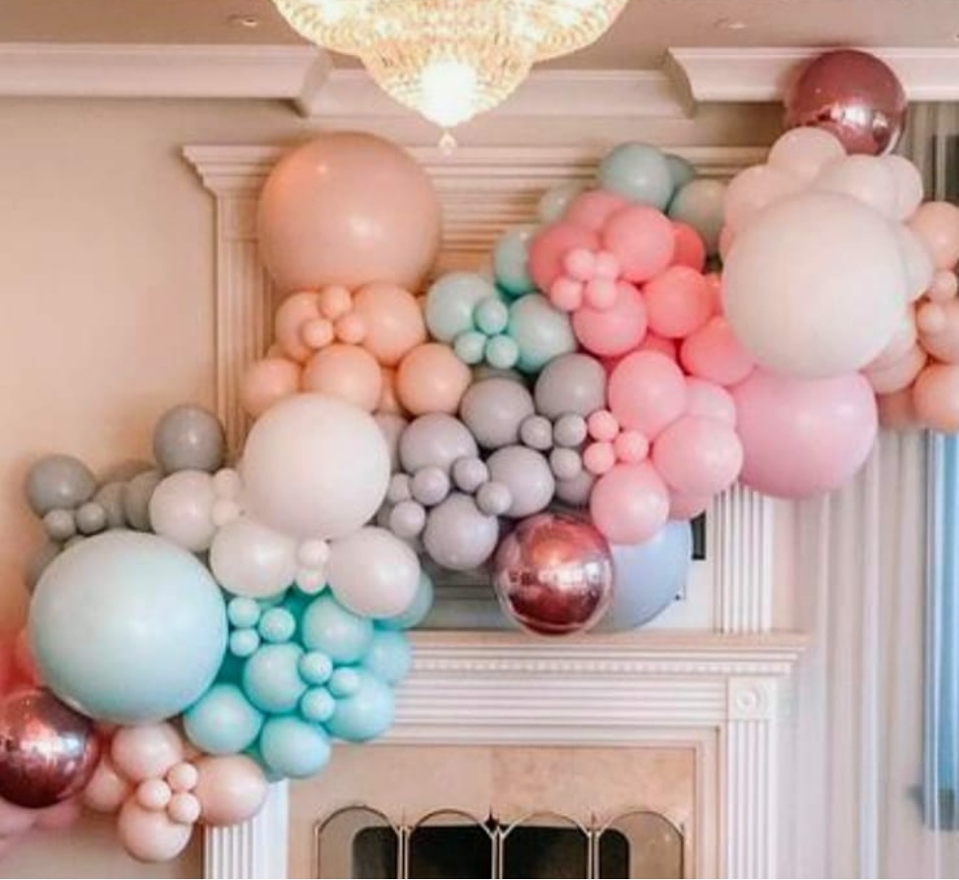 Pastel colour balloons